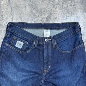 Y2K Cinch Silver Tab Slim Fit Grunge Blue Denim Jeans Size 33x32